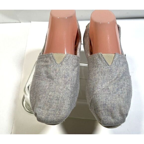 Toms Alpargata Flannel Faux Fur Lining Women Shoe Size 9 Flats Slip on - Picture 4 of 13